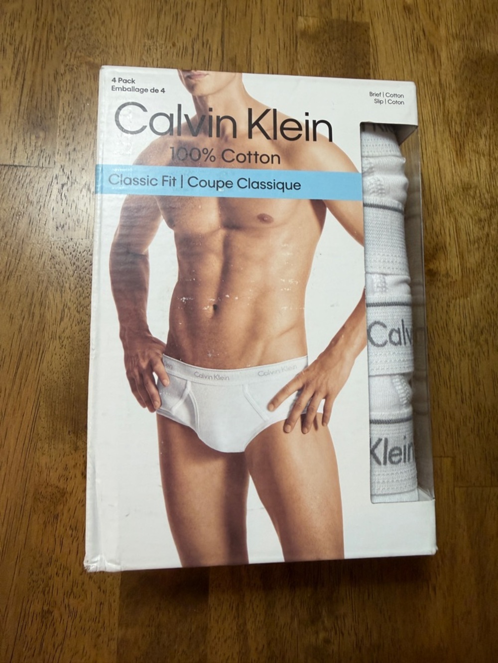 Calvin‎ Klein White Men's Size XL & M Classic Fit Cotton Briefs - 4 Pack